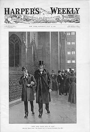 Bild des Verkufers fr ENGRAVING: "They Sped Along Side By Side".engraving from Harper's Weekly, July 13, 1895 zum Verkauf von Dorley House Books, Inc.