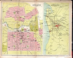 Imagen del vendedor de MAP: 'City of Adelaide: Environs of Adelaide'.from the Australian Handbook, 1906 a la venta por Dorley House Books, Inc.