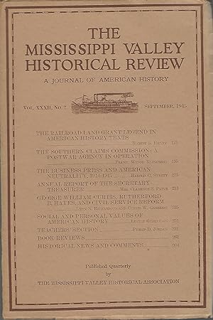 Imagen del vendedor de Mississippi Valley Historical Review, Vol. XXXII, No.2; September, 1945 a la venta por Dorley House Books, Inc.