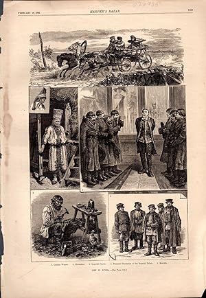Seller image for ENGRAVING: 'Life in Russia'.engraving from Harper's Bazar, February 18, 1882 for sale by Dorley House Books, Inc.
