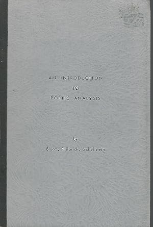 Seller image for An Introduction to Poetic Analysis for sale by Dorley House Books, Inc.