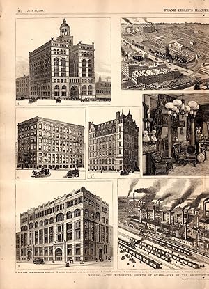 Seller image for ENGRAVING: 'Nebraska--Wonderful Growth of Omaha' .engraving in Frank Leslie's Illustrated Newspaper, June 30, 1888 for sale by Dorley House Books, Inc.