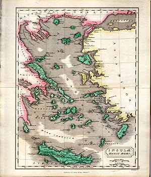 Seller image for MAP: Insulae-Maris Aegaei (Atlas of Antient Geography Plate XII) for sale by Dorley House Books, Inc.
