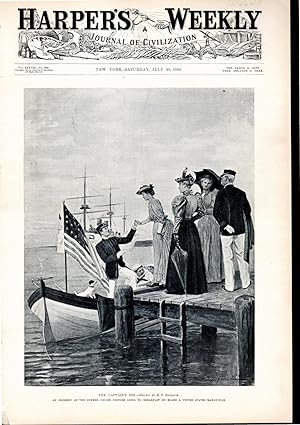 Image du vendeur pour ENGRAVING: "The Captain's Gig".engraving from Harper's Weekly, July 28, 1894 mis en vente par Dorley House Books, Inc.