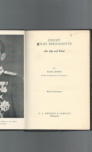 Image du vendeur pour Count Folke Bernadotte: His Lie and Work mis en vente par Dorley House Books, Inc.