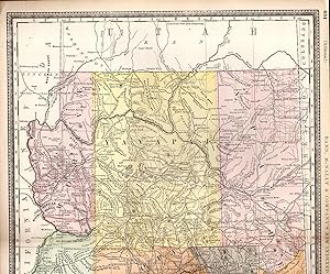 Imagen del vendedor de MAP: "Arizona".from the New Indexed Atlas of the World a la venta por Dorley House Books, Inc.