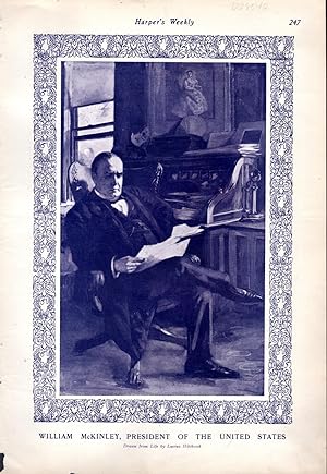 Seller image for ENGRAVING: 'William McKinley, President of the United States' .engraving from Harper's Weekly, March 9, 1901 for sale by Dorley House Books, Inc.