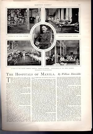 Seller image for PRINT: 'Hospitals at Manila' .story & photos from Harper's Weekly, August 4, 1900 for sale by Dorley House Books, Inc.