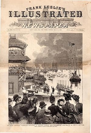 Seller image for ENGRAVING: 'Departure of President Harrrison.'. engraving from Frank Leslie's Illustrated Newspaper, 5/11/1889 for sale by Dorley House Books, Inc.