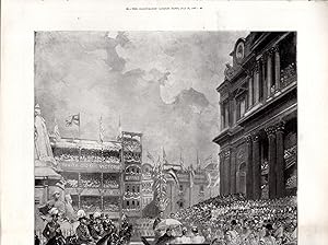 Seller image for ENGRAVING: "The Queen's Diamond Jubilee Celebration". engraving. from The Illustrated London News, July 10, 1897 for sale by Dorley House Books, Inc.