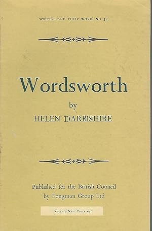 Imagen del vendedor de Wordsworth (Writers and Their Work Series #34) a la venta por Dorley House Books, Inc.