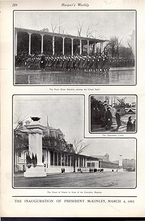 Seller image for PRINT: 'The Inauguration of President McKinley' .photos from Harper's Weekly, March 16, 1901 for sale by Dorley House Books, Inc.