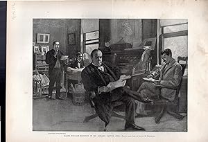 Seller image for ENGRAVING: 'Major William McKinley in His Library'.engraving from . Harper's Weekly, September 19, 1896 for sale by Dorley House Books, Inc.