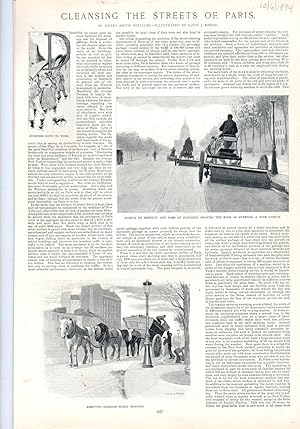 Seller image for PRINT:'Cleansing the Streets of Paris'.story & engraving from Harper's Weekly, October 6, 1894 for sale by Dorley House Books, Inc.