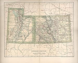 Imagen del vendedor de MAP: 'Colorado and Utah.actual Source of Map Unknown a la venta por Dorley House Books, Inc.