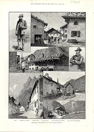Seller image for ENGRAVING:'Sketches at Ober-Ammergau'.from The Illustrated News of the World, November 8, 1890 for sale by Dorley House Books, Inc.