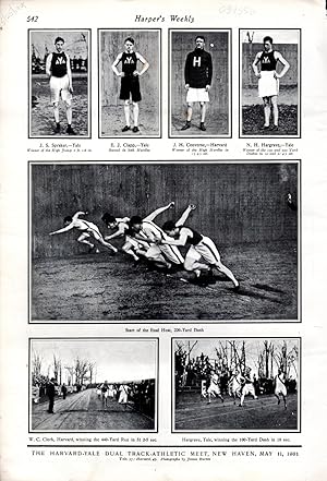 Immagine del venditore per PRINT:'The Harvard-Yale Dual Track-Athletic Meet At New Haven'.photos from Harper's Weekly, May 25, 1901 venduto da Dorley House Books, Inc.