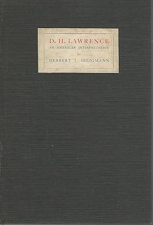 Immagine del venditore per D. H. Lawrence: An American Interpretation venduto da Dorley House Books, Inc.