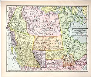 Imagen del vendedor de MAP: 'Manitoba, British Columbia and Northwest Territory a la venta por Dorley House Books, Inc.