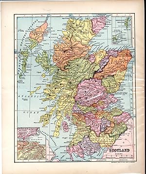 Imagen del vendedor de MAP: "Scotland' with Inset of Edinburgh a la venta por Dorley House Books, Inc.