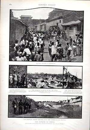 Image du vendeur pour PRINT: The Capture of Peking".photos from Harper's Weekly October 20, 1900 mis en vente par Dorley House Books, Inc.