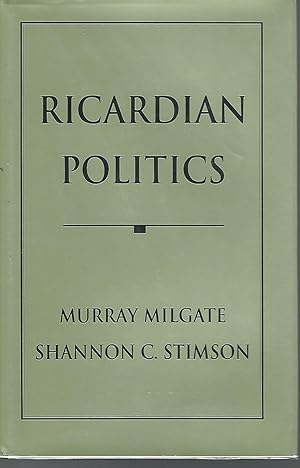 Image du vendeur pour Ricardian Politics mis en vente par Dorley House Books, Inc.