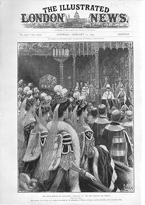Seller image for ENGRAVING:"The State Opening of Parliament, February 17: The King Reading His Speech".from The Illustrated London News, February 21, 1903 for sale by Dorley House Books, Inc.