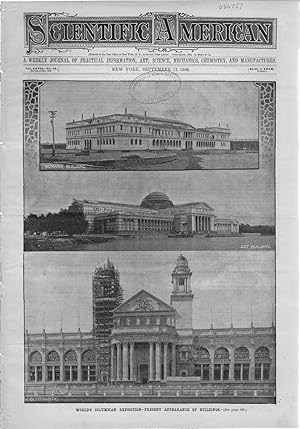 Seller image for Scientific American: A Weekly Journal of Practical Information, Art, Science, Mechanics, Chemistry and Manufactures Vol LXVII, No. 12: September 17, 1892 for sale by Dorley House Books, Inc.