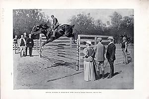 Seller image for ENGRAVING: "Getting Hunters in Horse-show Form" .engraving from Harper's Weekly, November 16, 1895 for sale by Dorley House Books, Inc.