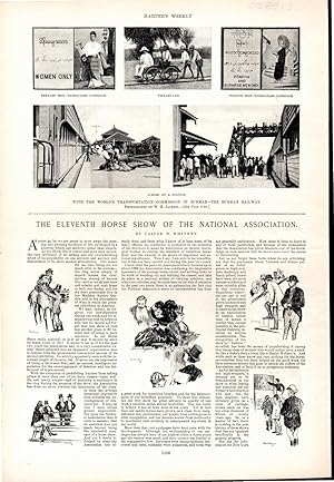 Imagen del vendedor de PRINT:"The Eleventh Horse Show of the National Association" .Text & engraving from Harper's Weekly, November 23, 1895 a la venta por Dorley House Books, Inc.