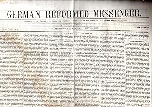 Seller image for German Reformed Messenger Newspaper; Wednesday, New Series, Vol. 22, No. 48: July 29, 1857 for sale by Dorley House Books, Inc.