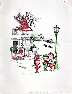 Seller image for PRINT: Carolers".a Print from CHRISTMAS IS A TIME OF GIVING for sale by Dorley House Books, Inc.