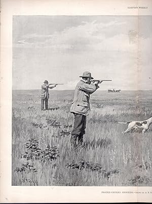 Seller image for ENGRAVING: "Prairie-chicken Shooting".double page engraving from Harper's Weekly, November 23, 1895 for sale by Dorley House Books, Inc.