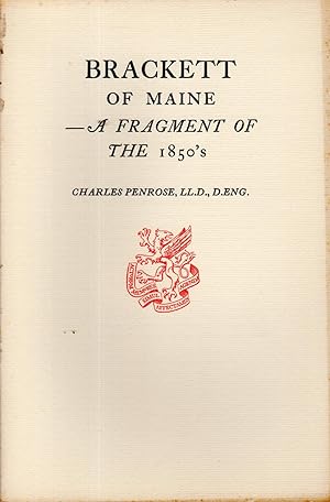 Seller image for Brackett of Maine--A Fragment of the 1850's for sale by Dorley House Books, Inc.