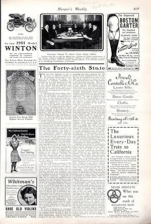 Seller image for PRINT:' The Forty-Sixth State"' .short Article from Harper's Weekly, April 20, 1901 for sale by Dorley House Books, Inc.