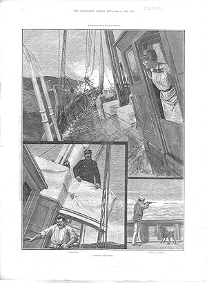 Bild des Verkufers fr ENGRAVING:"Yachting Sketches" . engravings from The Illustrated London News, September 21, 1889 zum Verkauf von Dorley House Books, Inc.