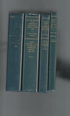 Bild des Verkufers fr Annual Report of the American Historical Association for the Year 1930 (4 Volumes, complete) zum Verkauf von Dorley House Books, Inc.