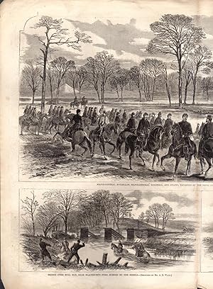 Seller image for ENGRAVING: "Blackburn's Ford, Bull Run".from Harper's Weekly, March 29, 1862 for sale by Dorley House Books, Inc.
