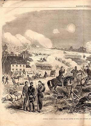 Seller image for ENGRAVING: "General Sigel's Corps at the Second battle of Bull Run--Fought August 29, 1862".double page engraving from Harper's Weekly, September 20, 1862 for sale by Dorley House Books, Inc.