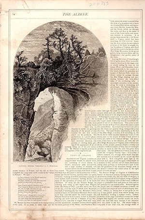 Seller image for Engraving: "Natural Bridge, James River, Virgihia".from The Aldine Magazine, March 1874 for sale by Dorley House Books, Inc.