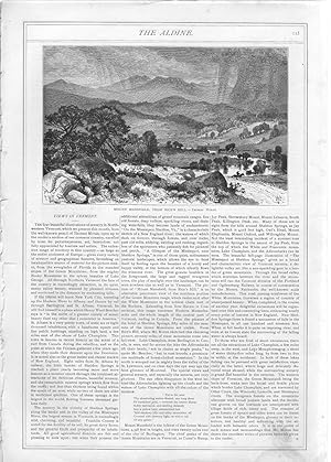 Seller image for ENGRAVING: "Mount Mansfield, from Rice's Hill, (Missisquoi River, Vermont)".engraving from The Aldine Magazine; June ,1874 for sale by Dorley House Books, Inc.