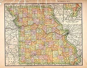 Seller image for MAP: "Map of Missouri" .from The New Family Atlas of the World for sale by Dorley House Books, Inc.