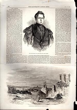 Bild des Verkufers fr PRINT:'Lord Panmure: The New Minister of War'.story and Portrait engraving from The Illustrated London News, February 17, 1855 zum Verkauf von Dorley House Books, Inc.