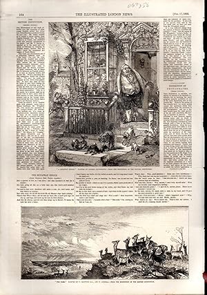 Imagen del vendedor de PRINT:'The Runaway Knock".poem and 3 engraving from The Illustrated London News, February 24, 1855 a la venta por Dorley House Books, Inc.