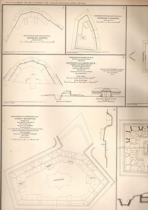 Seller image for MAP: Defenses of Nashville, Tennessee.Plate CXIII, From the Atlas to Accompany the Official Records of the Union & Confederate Armies, 1861-1865 for sale by Dorley House Books, Inc.
