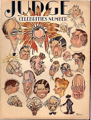 Bild des Verkufers fr Judge: The World's Wittiest Weekly: Volume 93, No. 2400: October 29, 1927 (Celebrities Number) zum Verkauf von Dorley House Books, Inc.