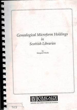 Image du vendeur pour Genealogical Microform Holdings in Scottish Libraries mis en vente par Barter Books Ltd