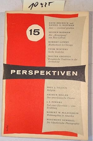 Imagen del vendedor de Perspektiven - Heft 15, Frhjahr 1956 a la venta por Antiquariat Trger