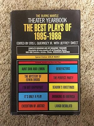 Imagen del vendedor de The Best Plays of 1985 - 1986: The Burns Mantle Theater Yearbook a la venta por Book Nook