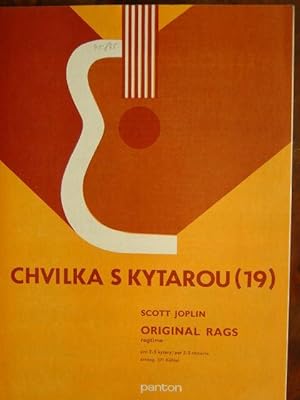 Bild des Verkufers fr Original Rags. Ragtime. Pro 2-3 kytary / per 2 - 3 chitarre. Arrangement: Jiri Khler. (Ragtime fr 2 - 3 Gitarren). [Spielpartitur mit Harmoniebezeichnungen]. zum Verkauf von Antiquariat Tarter, Einzelunternehmen,